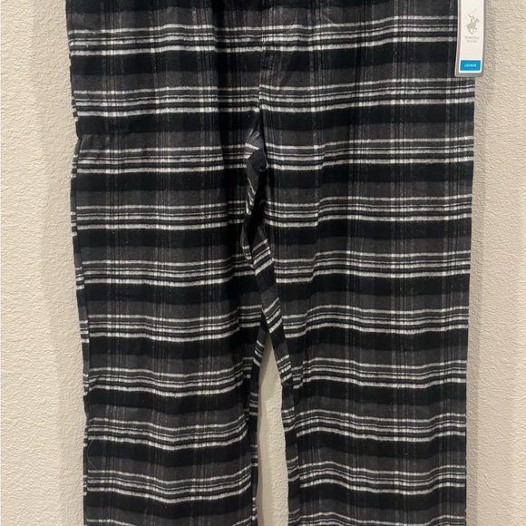 Beverly Hills Polo Club Men’s Large Flannel Lounge Pants BLK/Gry/WHT Sleepwear - Picture 3 of 7